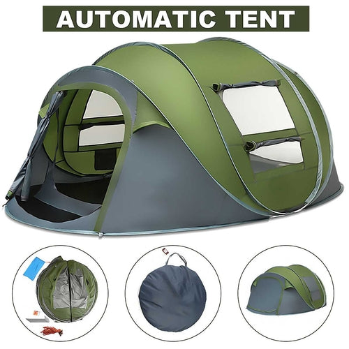 Large Capacity 4 to 5 Persons Automatic Pop Up Camping Tent