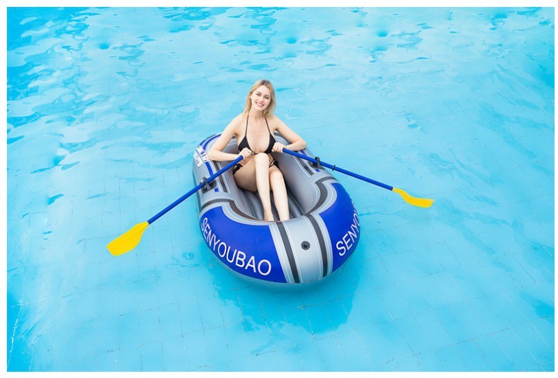 Single Inflatable Kayak PVC Hovercraft Fishing Boat