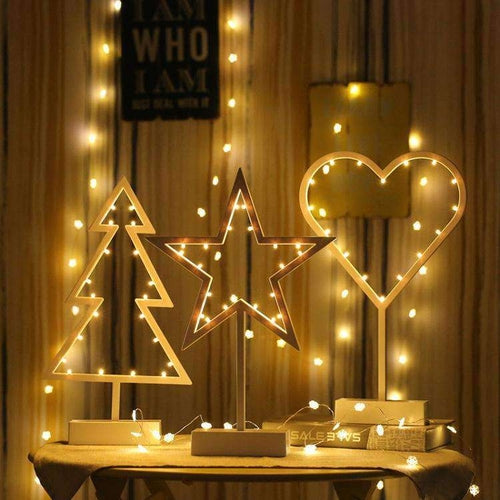 AMZER Romantic Shapes LED String Holiday Light With Holder