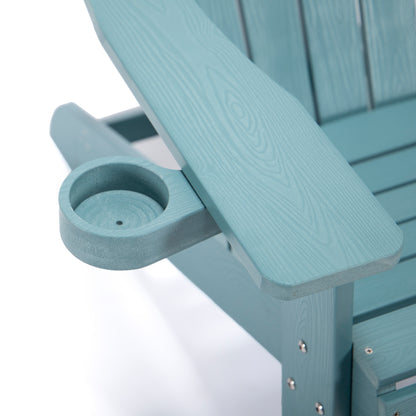 TALE Adirondack Chair Backyard Outdoor Furniture Painted Seating With Cup Holder