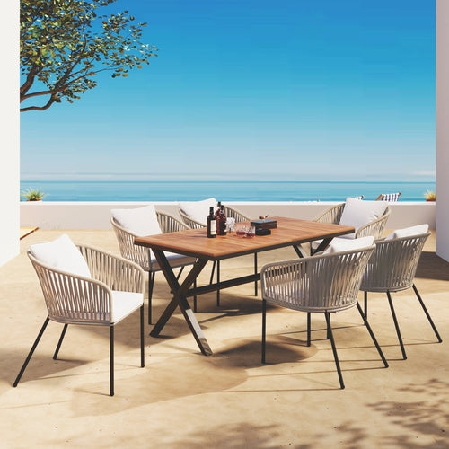 7 Pieces Patio Dining Set, All-Weather Outdoor Furniture