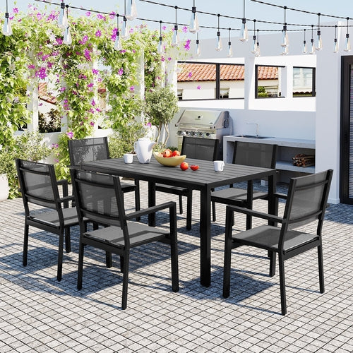 High-quality Steel Outdoor Table and Chair Set, Suitable for Patio