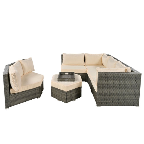 Patio Furniture Set, 6 Piece Outdoor Conversation Set All Weather