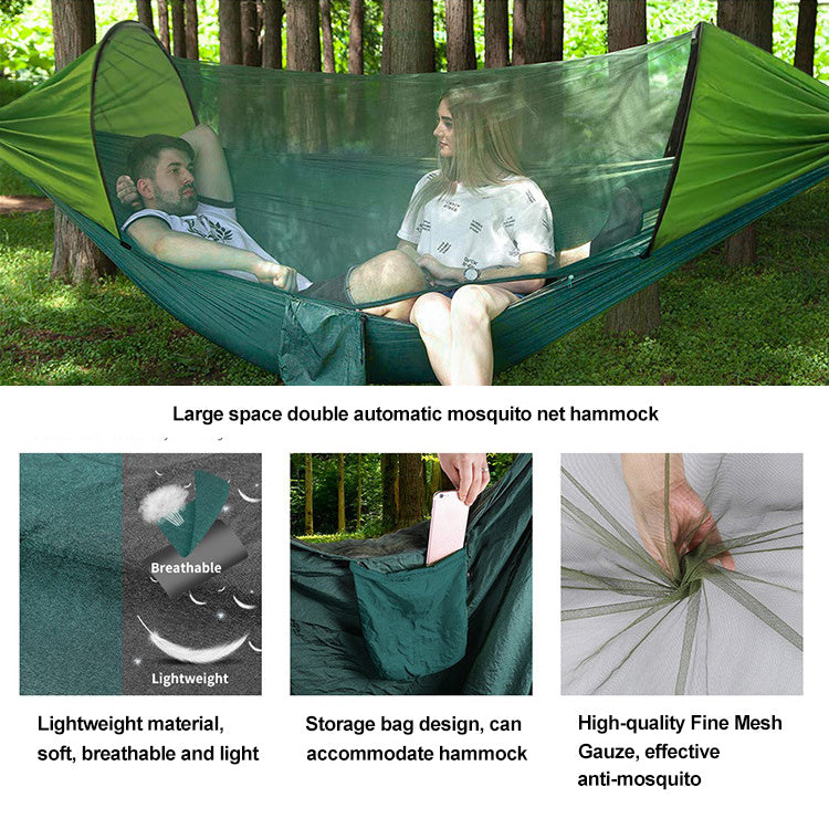 Automatic Quick-opening Mosquito Net Hammock Outdoor Double Camping Hammock