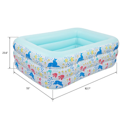 210*140*60cm Indoor & Outdoor Inflatable Swim Pool for Kids